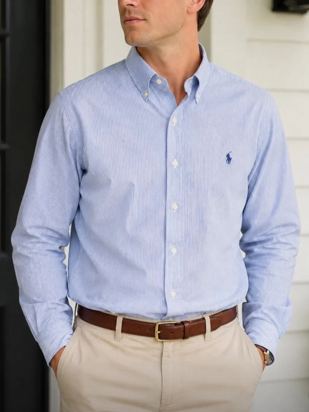 Polo by Ralph Lauren Light Blue Striped Button-Down Shirt